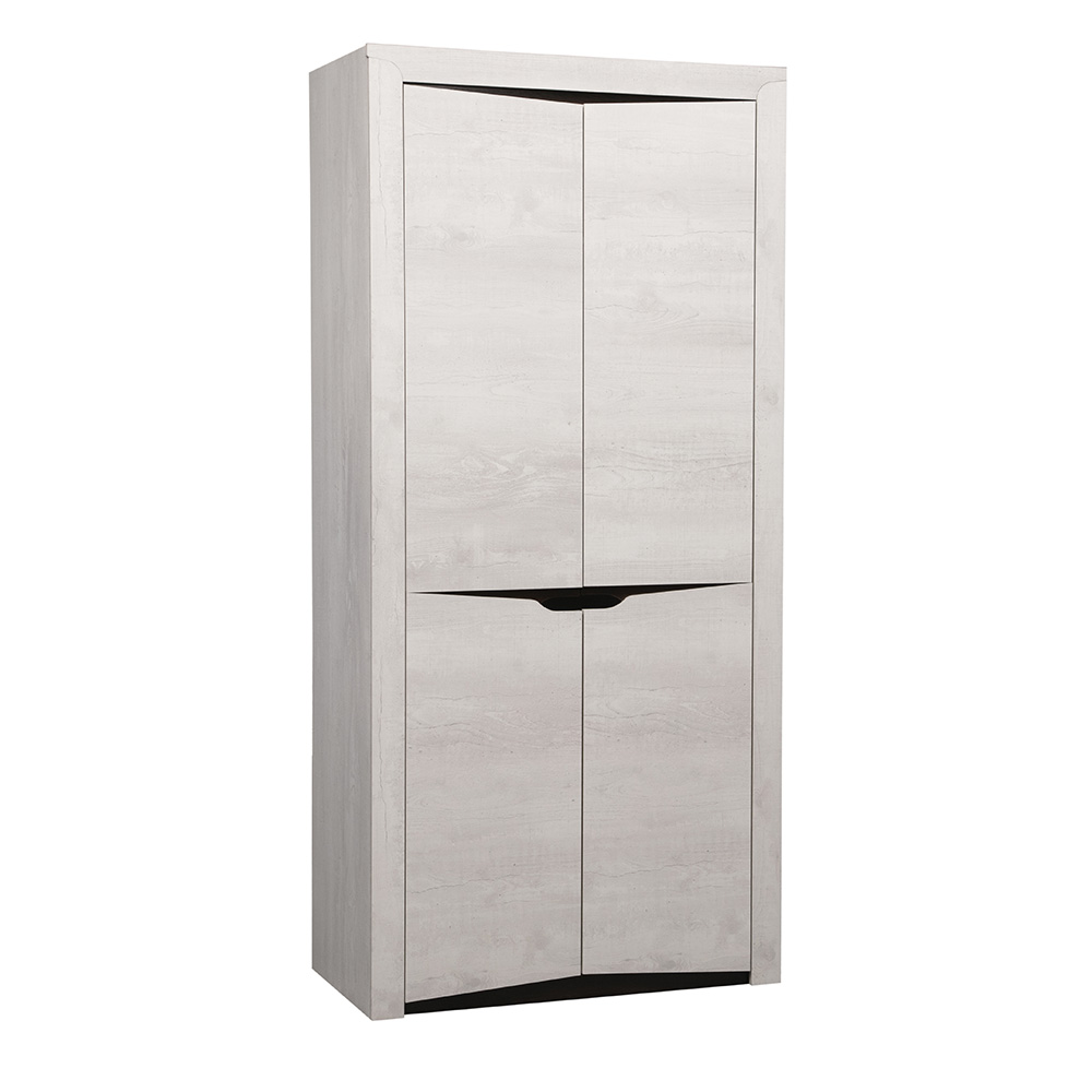 Шкаф двухстворчатый Лючия 33.03, Бетон пайн белый, Венге