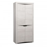 Шкаф двухстворчатый Лючия 33.03, Бетон пайн белый, Венге