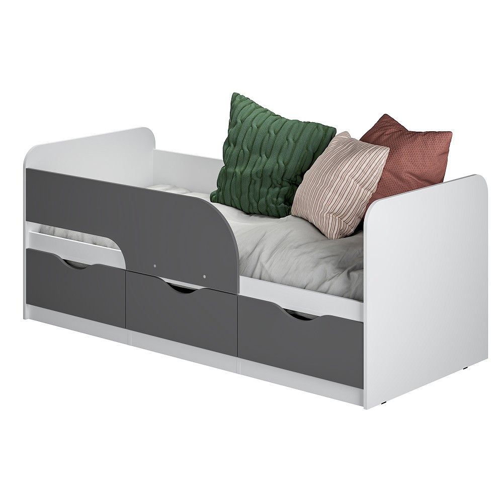 Кровать детская Стандарт КР-22 NEW, Белый, Серый