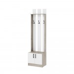 Вешалка Вега ВШ-2, Дуб крафт серый, Белый