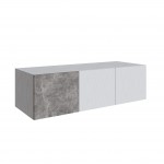 Антресоль Мадрид (1,4) с зеркалом 400 белый/ателье светлое