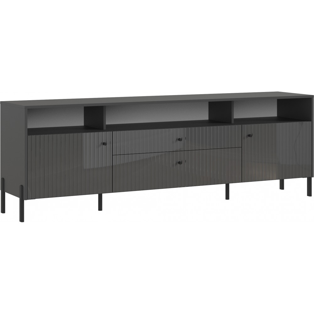 Тумба ТВ Оливия (металл), Графит, Графит глянец