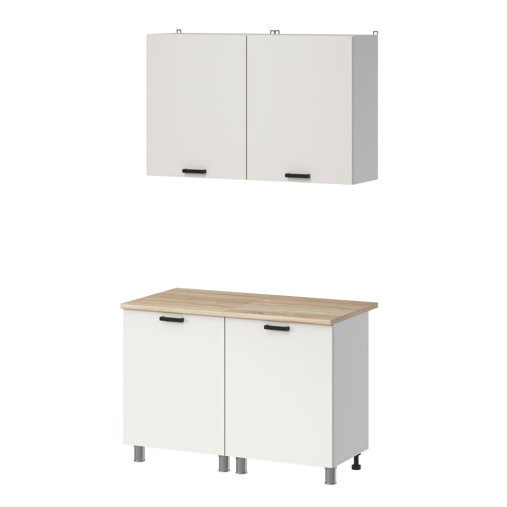 МК Аленушка 1,2м Лаванда Молочный,скоба черный,сонома