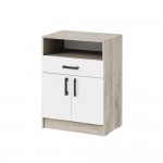 Тумба для обуви Вега ТБ-1, Дуб крафт серый, Белый