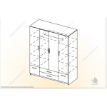 Шкаф четырехстворчатый Престиж