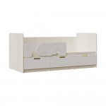 Кровать Юниор-4 (1,8х0,8м), Шарли Белый, Дуб Крафт Белый