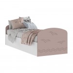 Кровать Юниор-2, Шарли Pink, Белый