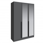 Шкаф Мадрид (1,5) с зеркалом графит серый
