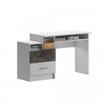 Стол компьютерный Вега Позитив, Бетон темный, Белый