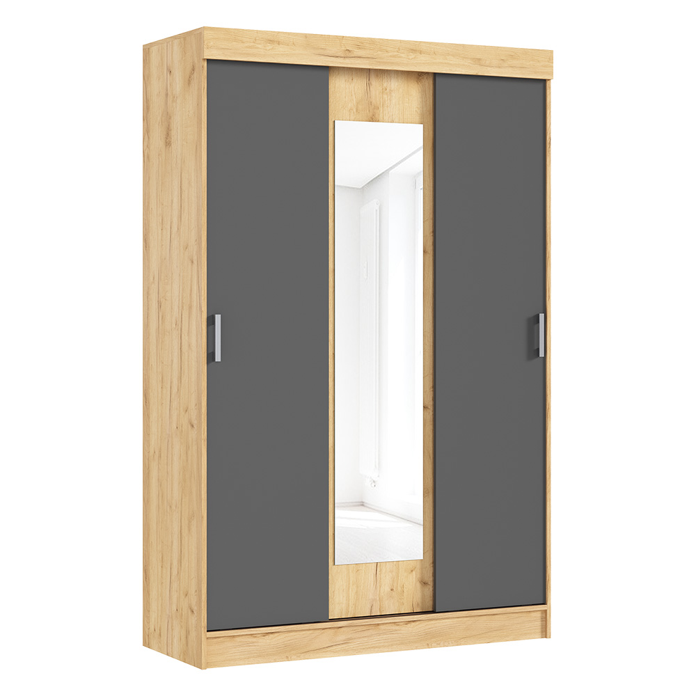 Шкаф Бася, Дуб Крафт, Графит