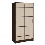 Шкаф-купе Сакура 1,14м, Дуб беленый, Венге