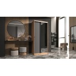 Шкаф-купе Альянс 1,0 м, Графит, Дуб крафт