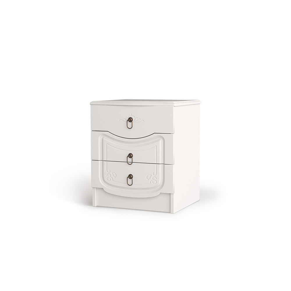 Тумба прикроватная Мария (2 шт.), Белый глянец холодный