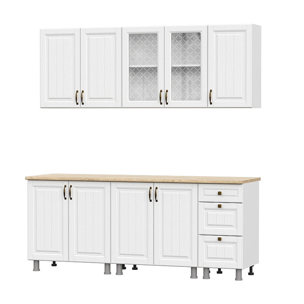 Готовая кухня Прованс (без столешницы), Белый