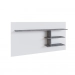 Полка навесная Малави МПН-1, Ателье светлое, Белый глянец