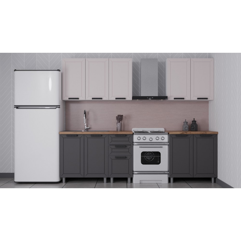 Аленушка Кухня Лилия 2.0 Кашемир/Сталь