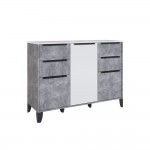 Комод Малави, Ателье светлое, Белый глянец