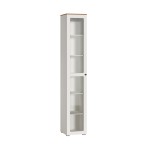 Шкаф-витрина 16.394.03 Остин Белый шагрень, Дуб Золотой