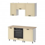 МК Аленушка 1,6м в.5 Астра Крем,скоба черный,сонома