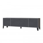 Тумба под телевизор Парус-10, Графит, Гранит лофт