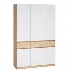 Шкаф распашной Стоуби ШК-1500, Дуб крафт золотой, Глянец белый