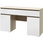 Стол туалетный Ким, Белый глянец холодный, Сонома