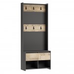 Вешалка Денвер, Графит, Дуб гранж песочный