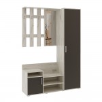 Прихожая Визит, Графит, Дуб Крафт Белый