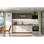 Готовая кухня 2.0 м КГ 9, Цемент темный, Цемент светлый