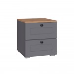 Тумба прикроватная Остин 16.152, Серый графит, Дуб золотой