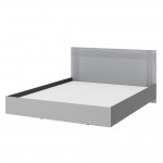 Кровать с основанием Альмерия КР-160, Серый графит, Бархат серый