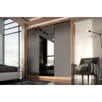 Шкаф-купе Альянс 2,0 м, Графит, Дуб крафт