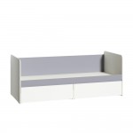 Торонто Кровать 11.39 Белый PE шагрень, Стальной Серый