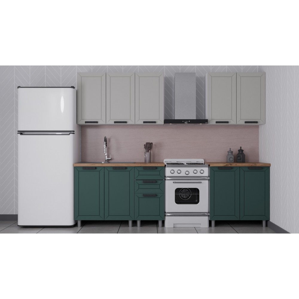Аленушка Кухня Лилия 2.0 Керамика/Изумруд
