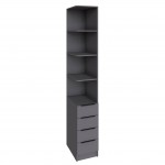 Угловое завершение Мадрид (0,35) с 4 ящ. левое графит серый