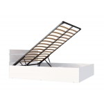 Кровать с подъемным механизмом Нэнси New 1,4м, Белый глянец холодный