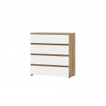 Комод Некст 1 (4 ящика), Дуб Золотой, Белый
