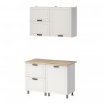 МК Аленушка 1,2м с ящ.в 2 Лилия Молочный,скоба черный,сонома