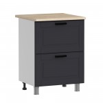 МК Аленушка Н2Я 600 Астра Сталь,скоба черный (со столешницей)