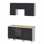 МК Аленушка 1,6м в.7 Астра Сталь,скоба черный,сонома