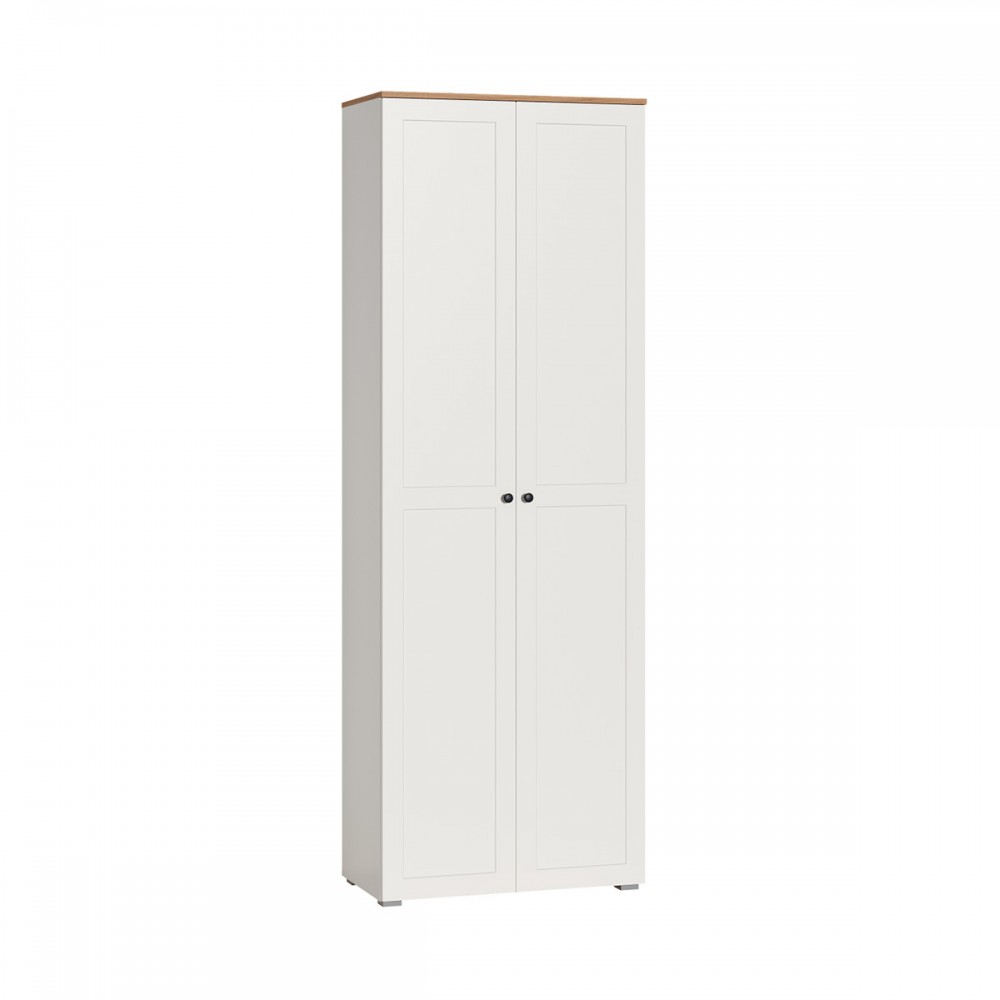 Шкаф 16.307 Остин Белый шагрень, Дуб Золотой