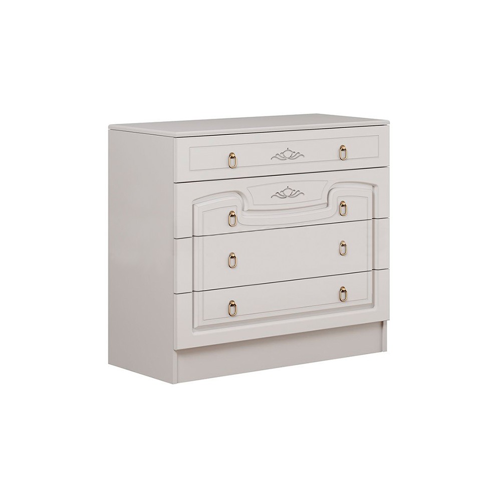 Александрина Комод (Белый глянец холодный, белый)