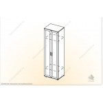 Шкаф 2-х створчатый Классика ШК-0.6
