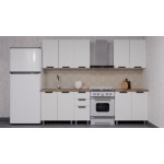 ГК Аленушка 2м Лаванда Молочный/Молочный, черный (без столешницы)