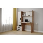 Компьютерный стол Квартет-9, Дуб крафт табачный, дуб крафт белый