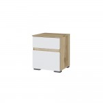 Тумба прикроватная Плейона, Дуб Делано, Белый