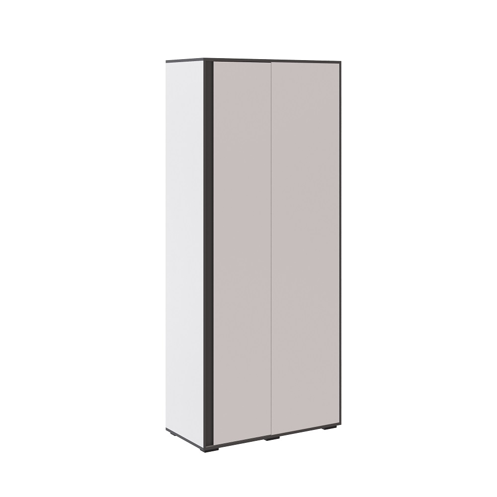 Шкаф угловой приставной Асцелла, Белый, Графит серый