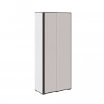 Шкаф угловой приставной Асцелла, Белый, Графит серый