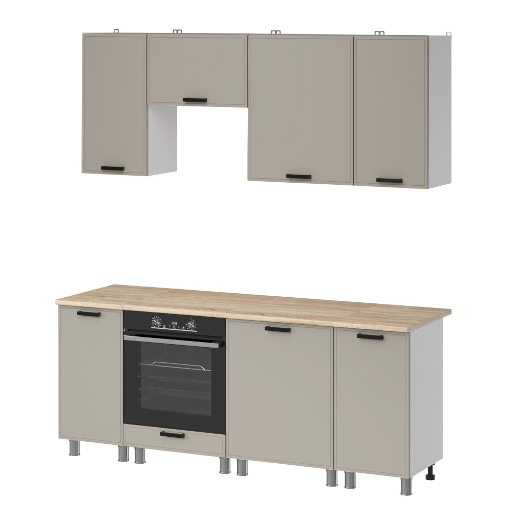 МК Аленушка 2м Магнолия Керамика,скоба черный,сонома