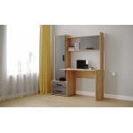 Компьютерный стол Квартет-9, Дуб крафт золотой, графит серый